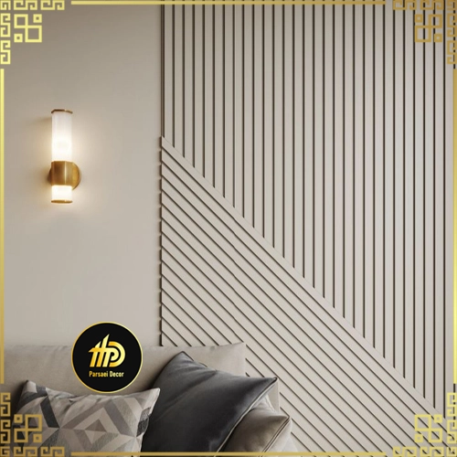 گچبری خاص سبک ساده مدرن ترن 1404 خصوط شبیه به ترمووال با گچ