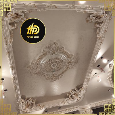 گچبری کامل سقف با پتینه اردیبهشت 1404